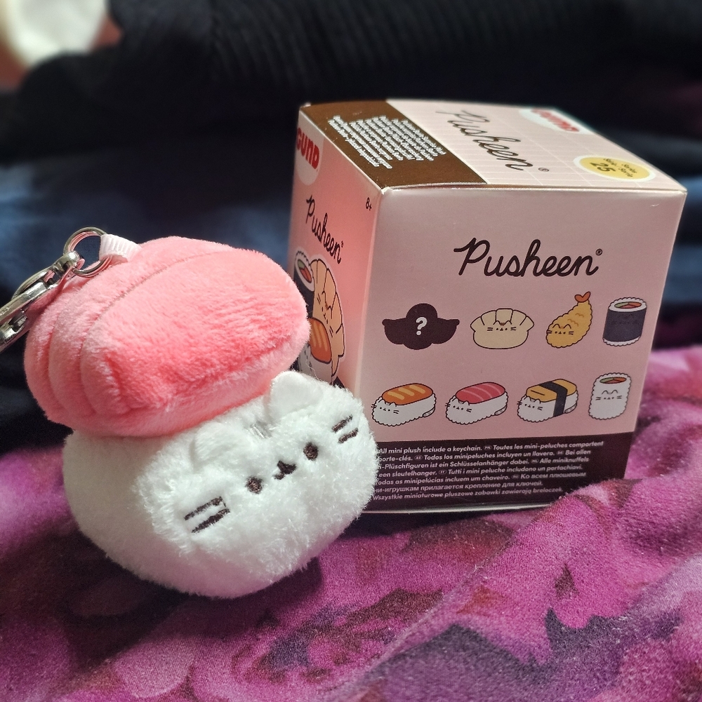 Gund NEW Pusheen PINK NIGIRI Bento Blind Box Series 25 Plush Cat Keychain